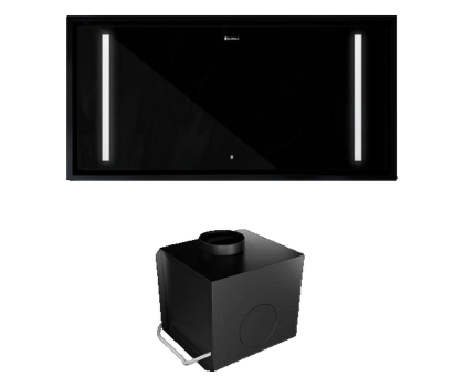 Okap kuchenny GLOBALO ZENARA 100.1 Black + Turbina TW 3.1